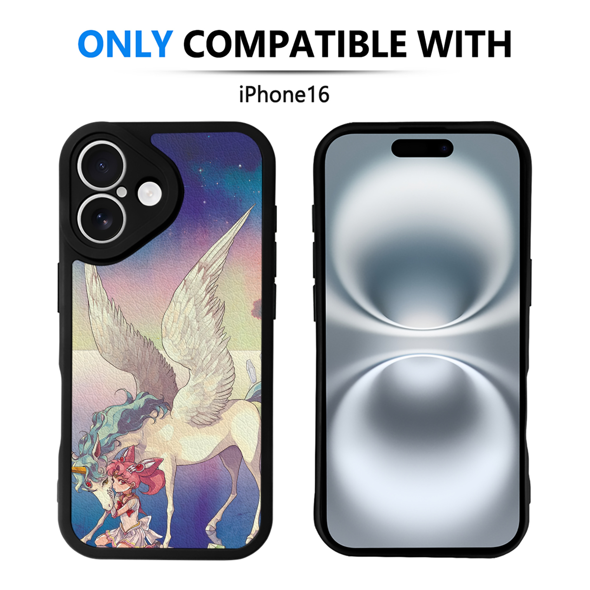 （画像用） 美少女戦士セーラームーン Sailor Moon 【iPhone 16シリーズ対応】シリコンスマホケース（レザー調） 材質：シリコン